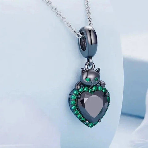 black-cat-charm Pandora fits bracelet charm affordable Jewelry