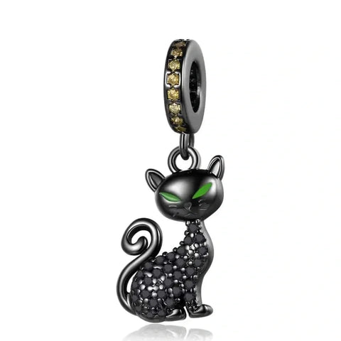 Black Cat Dangle Charm - Black Cat Dangle Charm