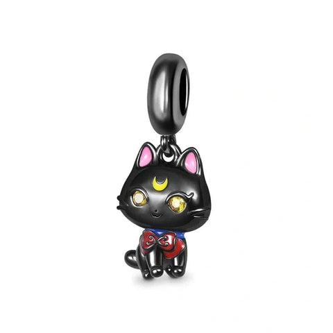 Black Cat Pendant Dangle Charm - Black Cat Pendant Dangle Charm