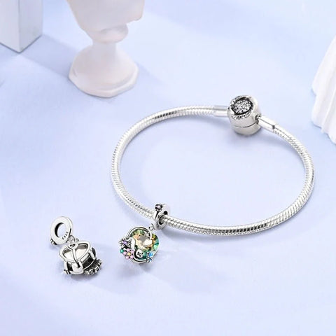 jewlouli blooming heart with butterfly flowers cat dangle pandora charm jewelry fits pandora bracelet