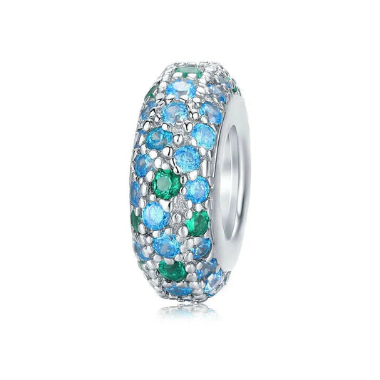 Blue and Green Gemstone Charm