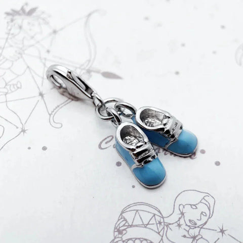Blue baby shoe charm.