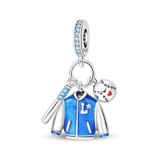 jewlouli blue-baseball-jacket-bat-ball-dangle-charm-jewlouli-jewelry__ fits pandora bracelet