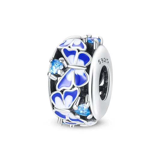 Blue butterfly Daisy Spacer Charm