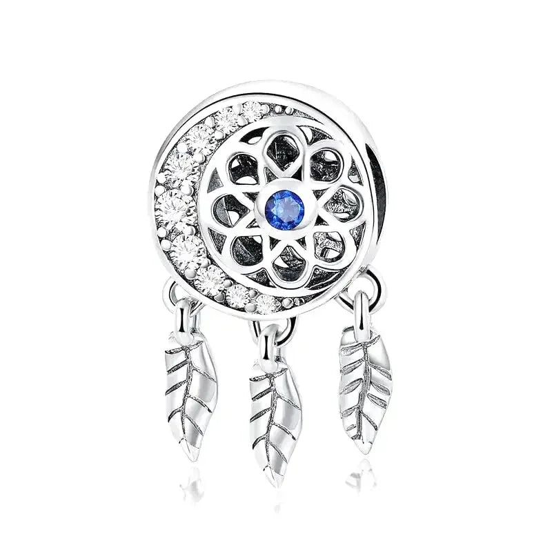 blue-dream-catcher-charm affordable fits Pandora bracelet Jewelry charm