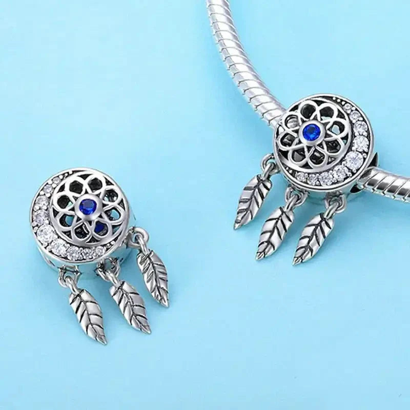 blue-dream-catcher-charm charm affordable fits Pandora bracelet Jewelry