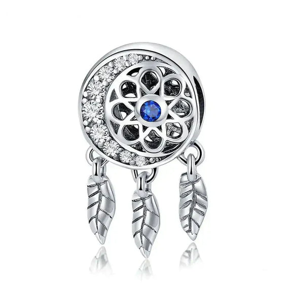 Blue Dream Catcher Charm - blue-dream-catcher-charm charm Pandora Jewelry fits bracelet affordable