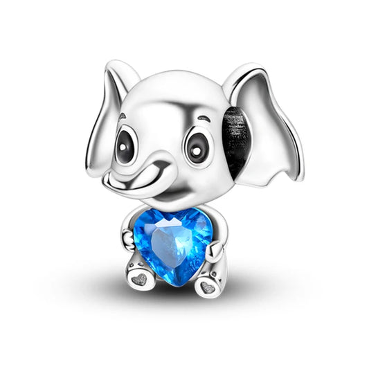 blue-elephant-charm affordable charm fits Pandora bracelet Jewelry