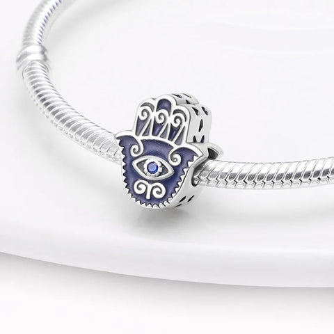 Blue Hamsa Hand Charm - Blue Hamsa Hand Charm