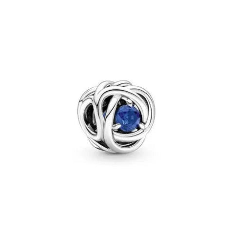 Blue Eternity Circle Charm - September