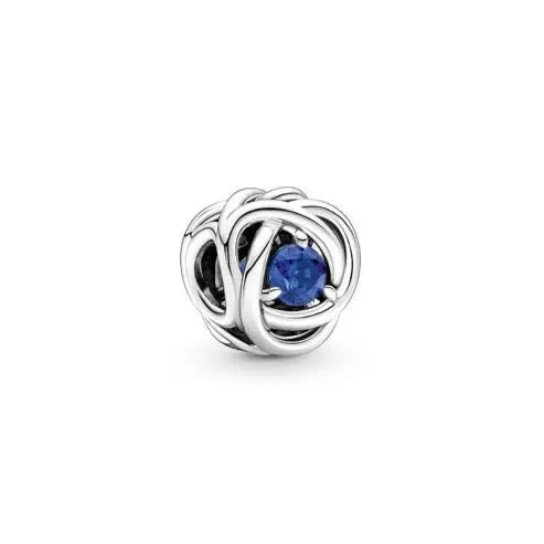 Blue Eternity Circle Charm - September