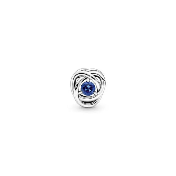 Blue Eternity Circle Charm - September - Blue Eternity Circle Charm September - Eternity circle charm in sapphire blue, ideal for September birthdays.