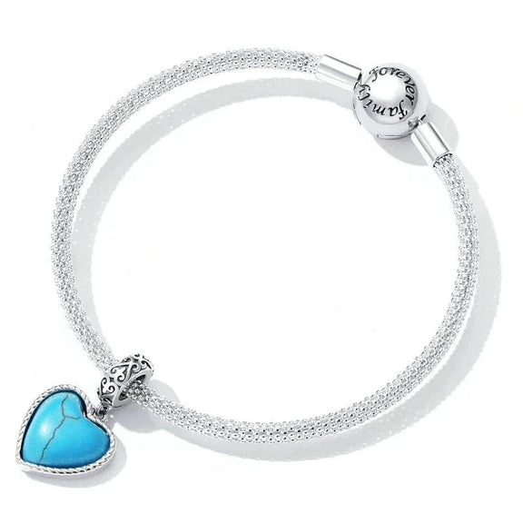 Blue Heart Charm - blue-heart-charm charm Pandora affordable fits bracelet Jewelry