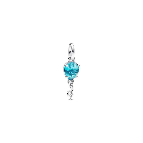Blue Murano Glass Balloon Dangle Charm - Blue Murano Glass Balloon Dangle Charm