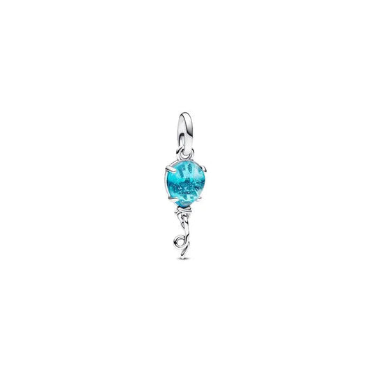Blue Murano Glass Balloon Dangle Charm