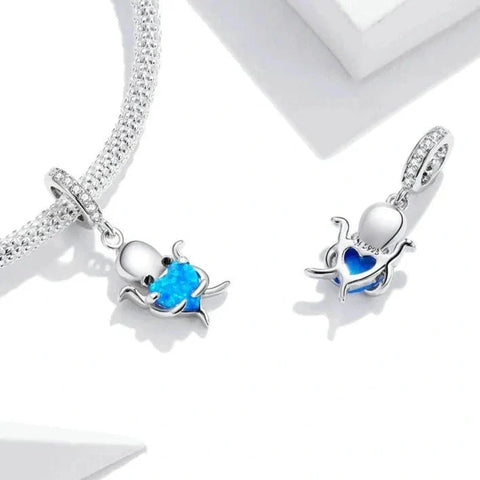 Blue Octopus Charm - Blue Octopus Charm