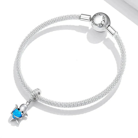 Blue Octopus Charm