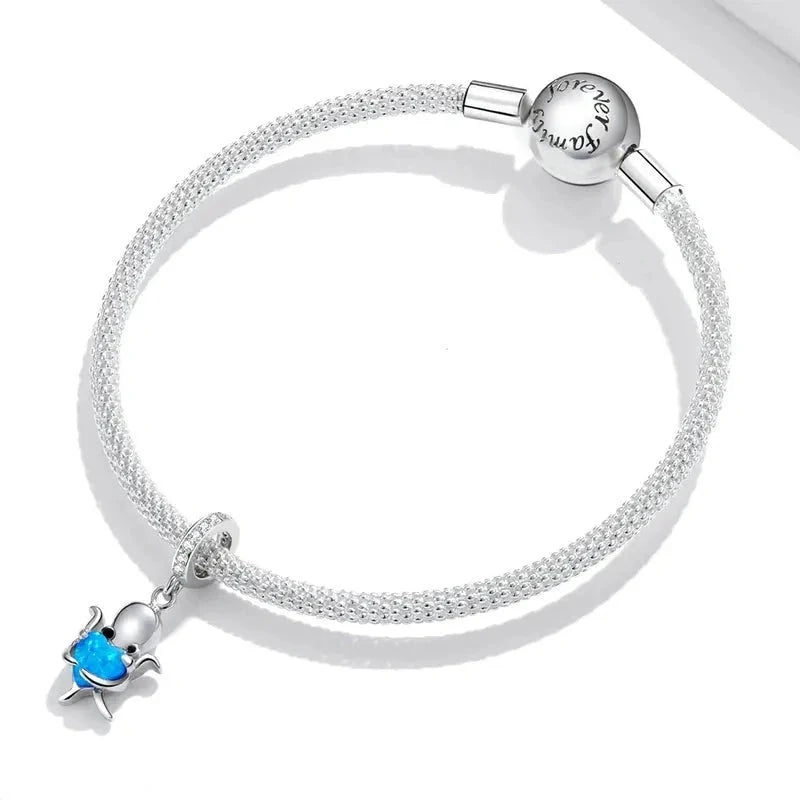 blue-octopus-charm Pandora fits bracelet affordable Jewelry charm