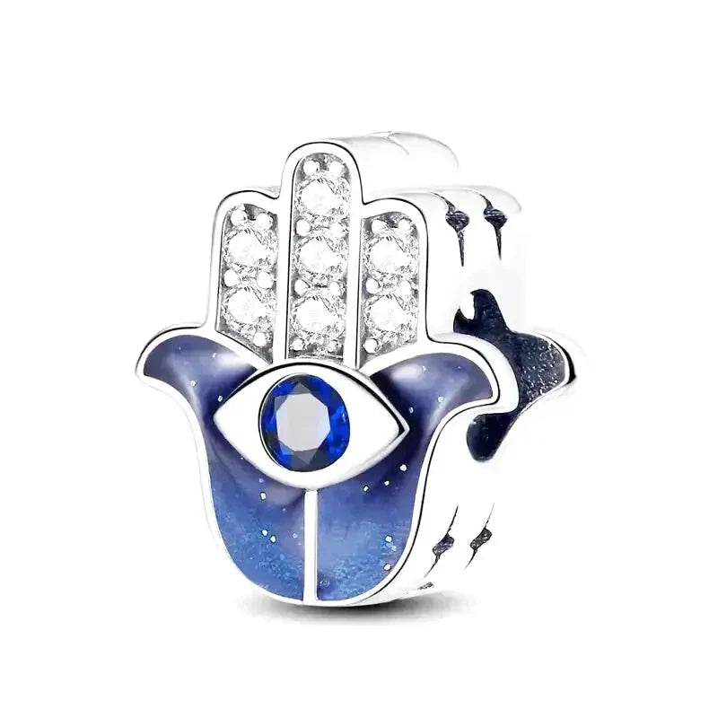 blue-opal-hamsa-charm charm Jewelry affordable Pandora fits bracelet