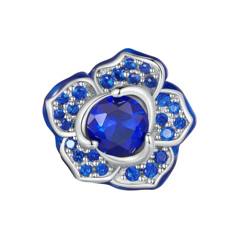 blue-rose-charm Pandora affordable charm Jewelry fits bracelet