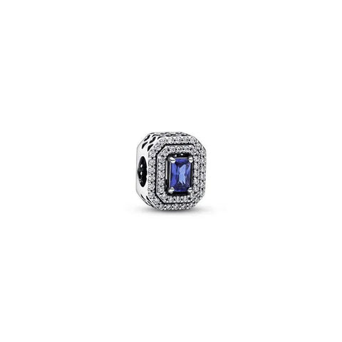 Blue Sparkling Levelled Rectangular Charm - Blue Sparkling Levelled Rectangular Charm