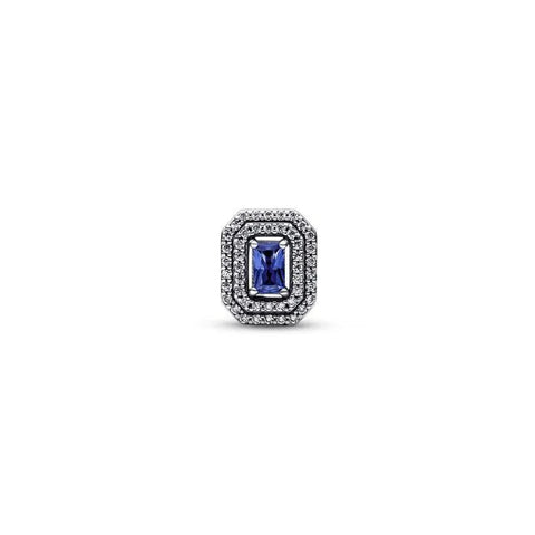 Blue Sparkling Levelled Rectangular Charm