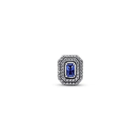 Blue Sparkling Levelled Rectangular Charm