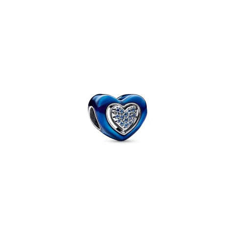 Blue Spinnable Heart Charm - Blue Spinnable Heart Charm