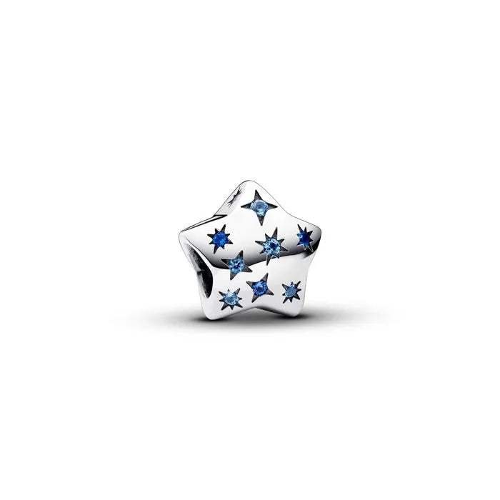 Sparkling star charm, designed to bring a bold, radiant look to charm bracelets