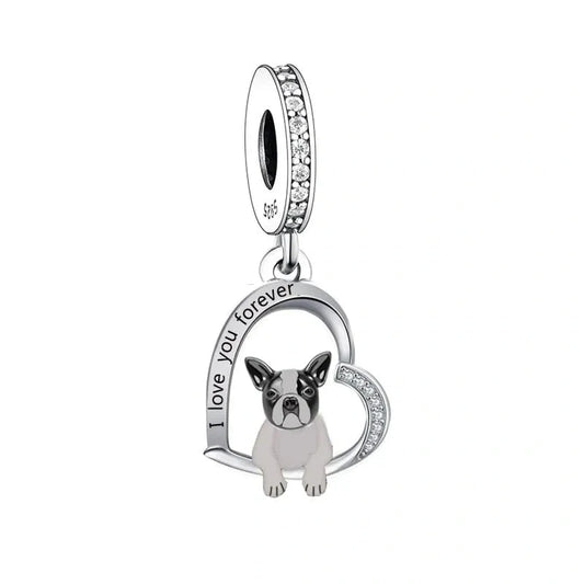 jewlouli boston terrier dog pandora charm jewelry fits pandora bracelet