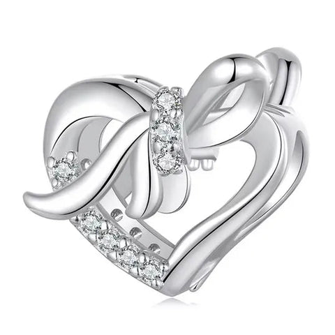 Bowknot Heart-shaped Charm - Bowknot Heart-shaped Charm