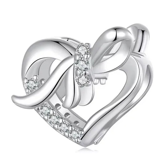 Bowknot Heart-shaped Charm