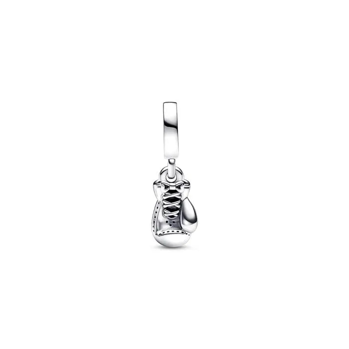 Dangle charm with boxing glove design, a sporty accessory for charm bracelets