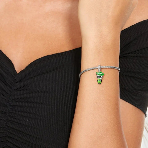 jewlouli brave panda elf dangle pandora charm jewelry fits pandora bracelet