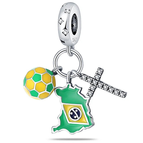 brazil-flag-charm Pandora affordable charm Jewelry fits bracelet