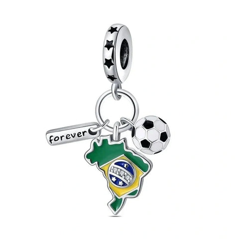 Brazil Football Charm - Brazil Football Charm