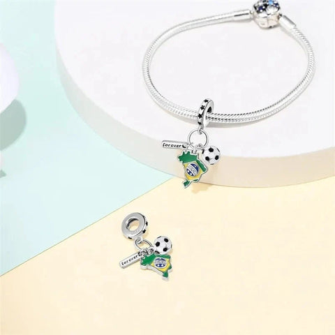 Brazil Football Charm