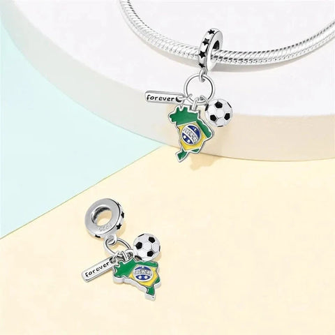 Brazil Football Charm - Brazil Football Charm