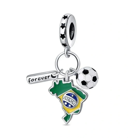 jewlouli brazil-football-pandora-charm-jewelry__ fits pandora bracelet