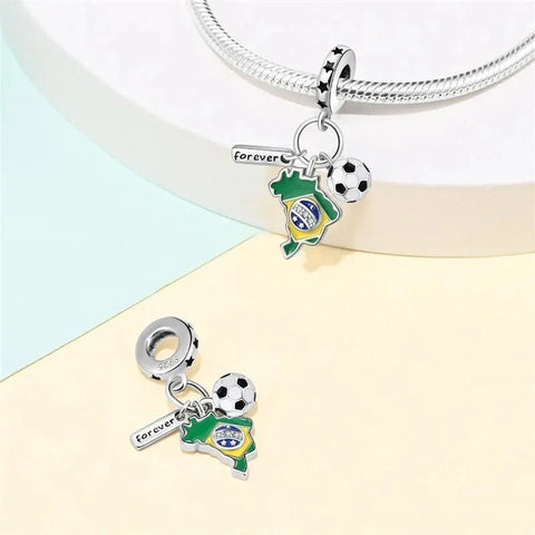 jewlouli brazil-football-pandora-charm-jewelry__ fits pandora bracelet