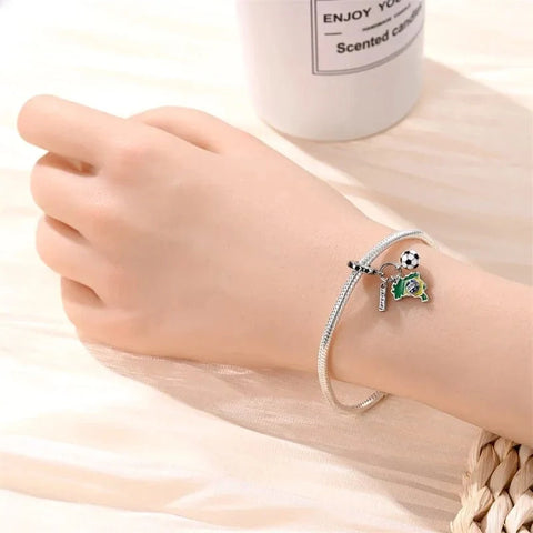 jewlouli brazil-football-pandora-charm-jewelry__ fits pandora bracelet