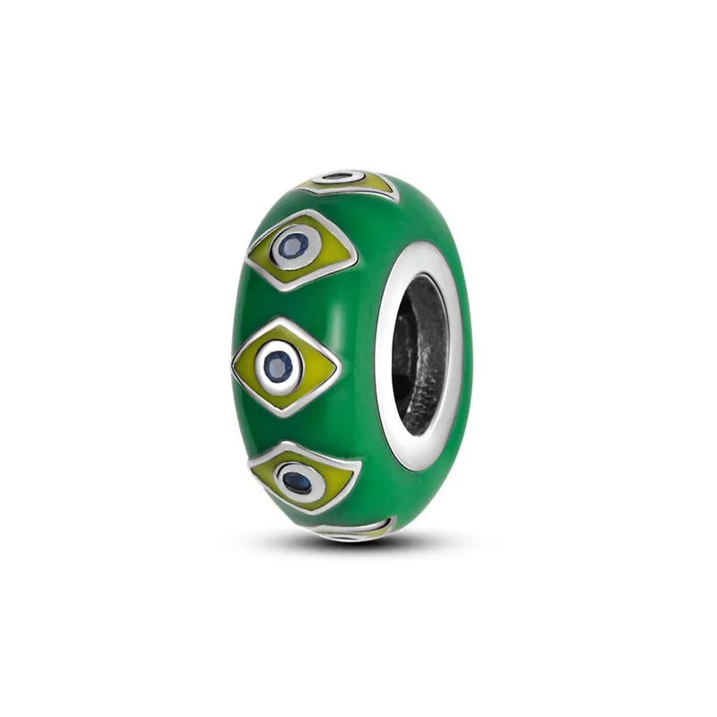 Brazilian Green Enamel Evil Eye Charm