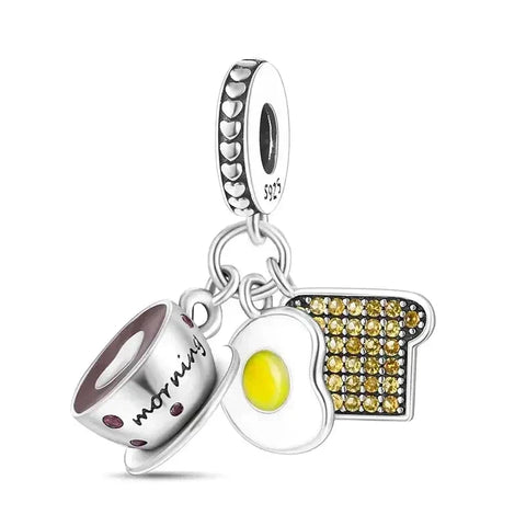 Breakfast Charm - breakfast-charm affordable Pandora charm fits bracelet Jewelry