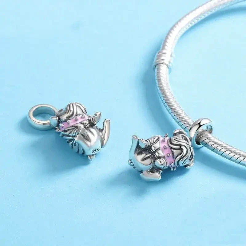 bulldog-charm affordable Pandora fits bracelet charm Jewelry