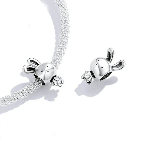 Cute Bunny Charm - Fits pandora Bracelet