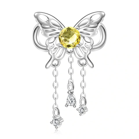 Butterfly Birthstone Dangle Charms - Butterfly Birthstone Dangle Charms