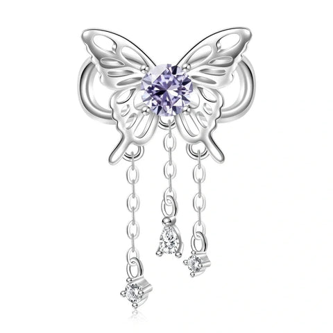 Butterfly Birthstone Dangle Charms - Butterfly Birthstone Dangle Charms