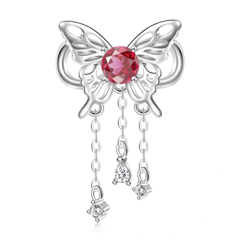 Butterfly Birthstone Dangle Charms - Butterfly Birthstone Dangle Charms