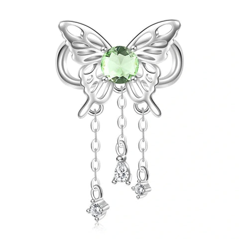 Butterfly Birthstone Dangle Charms - Butterfly Birthstone Dangle Charms
