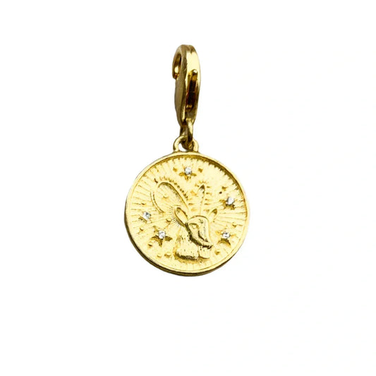 Gold rabbit pendant.
